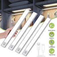 2/4PACK Motion Sensor LED Light, Under Cabinet Lighting LED Closet Lights, Cool Gadgets  ,Rechargeable Wireless LED Strips Li...
