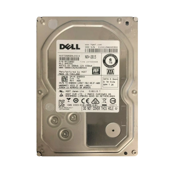 0F23082 HGST 6TB 6Gb/s SATA 7200 3.5-inch 128MB Hard Drive