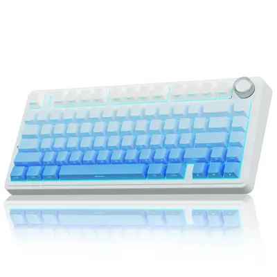 AULA F75 Pro Wireless Gaming Mechanical Keyboard, Knob Control 75% Washer Hot Swappable Custom Keyboard, Tri-Mode Connect RGB...