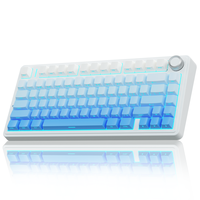 AULA F75 Pro Wireless Gaming Mechanical Keyboard, Knob Control 75% Washer Hot Swappable Custom Keyboard, Tri-Mode Connect RGB...