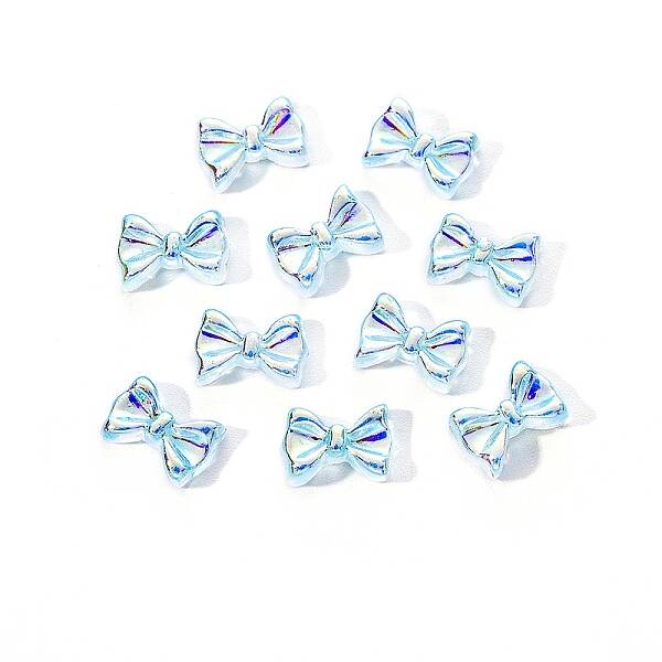 Electroplated Bowknot Resin Cabochons