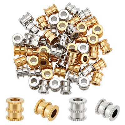 60Pcs 2 Colors 201 Stainless Steel Beads