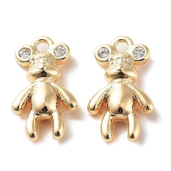 Rack Plating Brass Micro Pave Cubic Zirconia Pendants