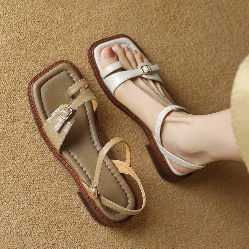 CHIKO Kalee Open Toe Block Heels Flats Sandals