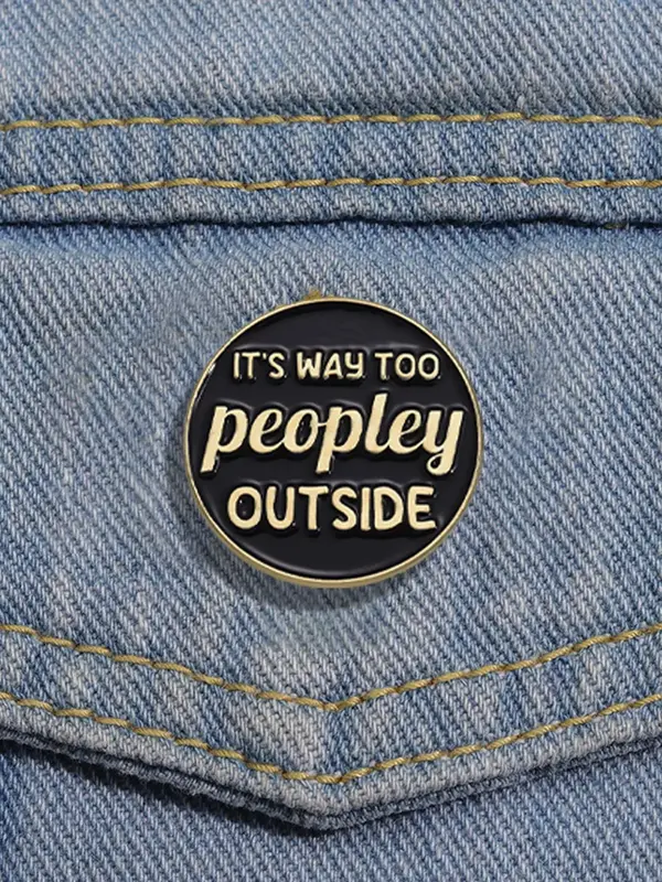 Letter Pattern Brooch Pin, Slogan Enamel Pin Suitable for Backpacks, Jeans, Scarves, Hats Decoration Fixed Buckle, Casual All...