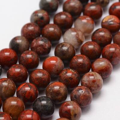 Natural Brecciated Jasper Beads Strands