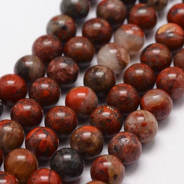 Natural Brecciated Jasper Beads Strands