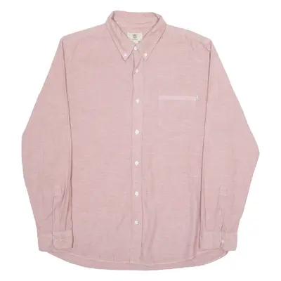 TIMBERLAND Mens Plain Shirt Red Long Sleeve XL