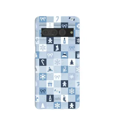 Powder Blue Winter Quilt Google Pixel 7 Pro Case