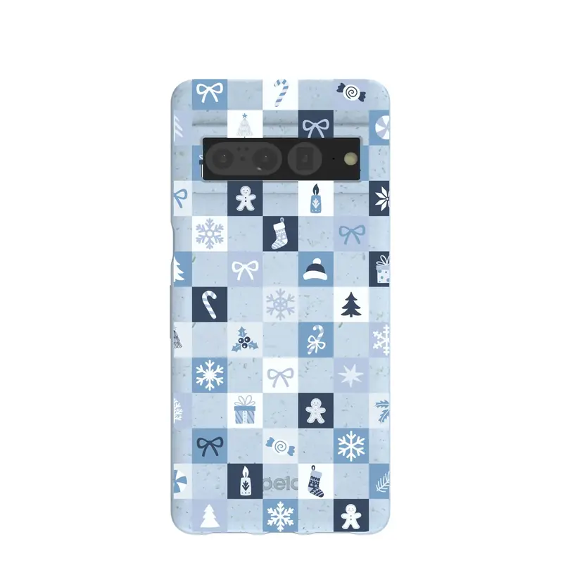Powder Blue Winter Quilt Google Pixel 7 Pro Case