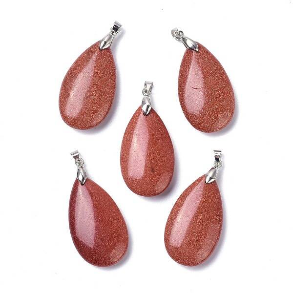 Synthetic Goldstone Pendants