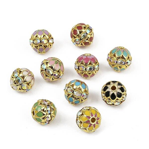 Brass Enamel Beads