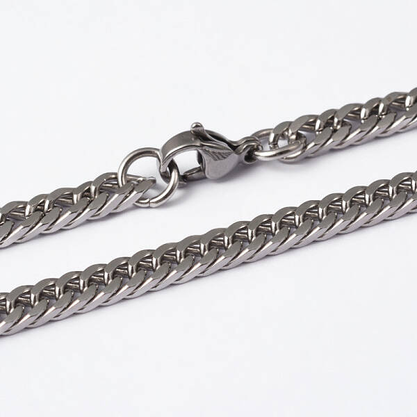 Tarnish Resistant 304 Stainless Steel Curb Chain Necklaces