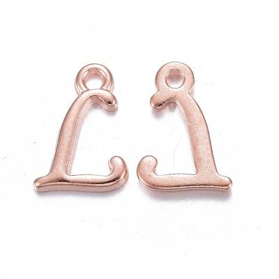 Rose Gold Plated Alloy Letter Pendants