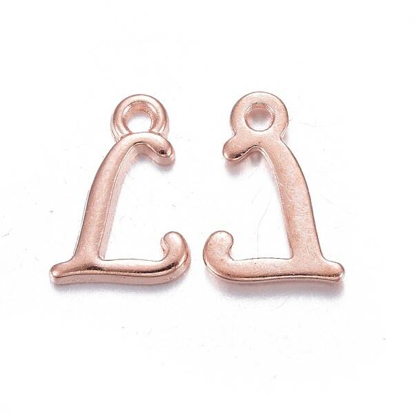 Rose Gold Plated Alloy Letter Pendants