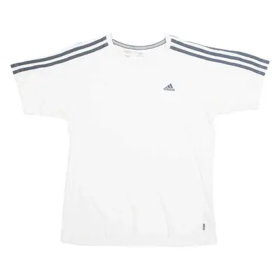 ADIDAS Womens T-Shirt White XS