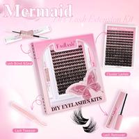 FADLASH Mermaid 3D effect DIY Lash Clusters DIY Lashes at Home Cosmetic Eyelashes Makeup