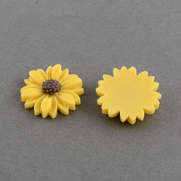 Flatback Hair & Costume Accessories Ornaments Scrapbook Embellishments Resin Flower Daisy Cabochons