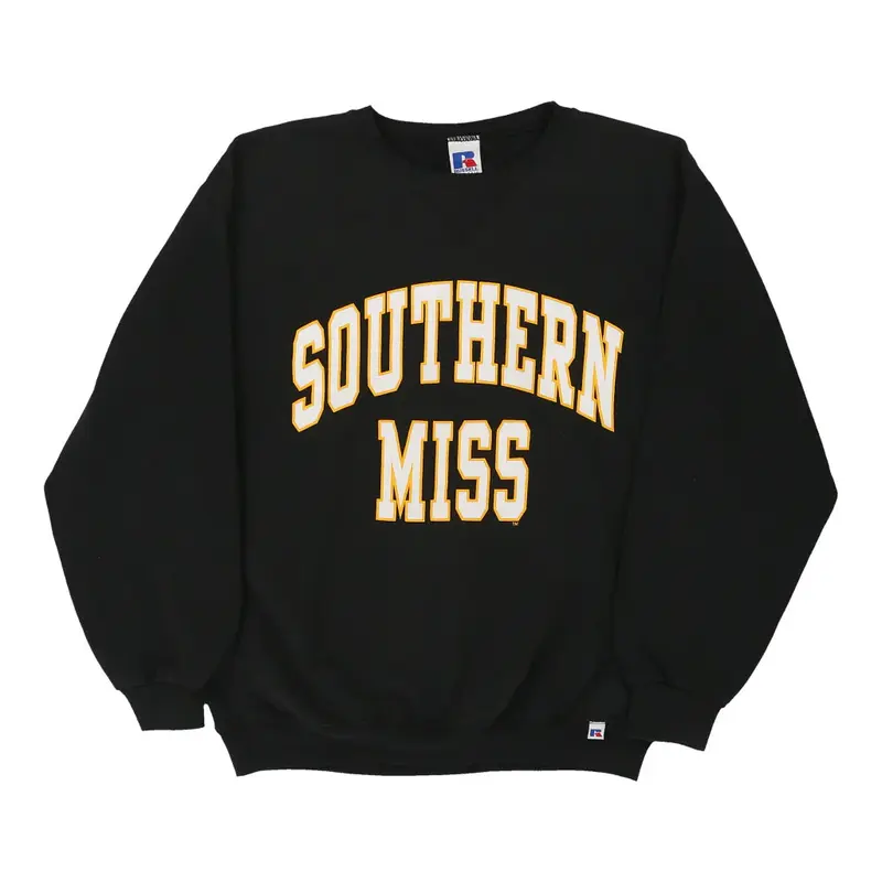 Southern Miss Russell Athletic Sweatshirt - Medium Black Cotton Blend