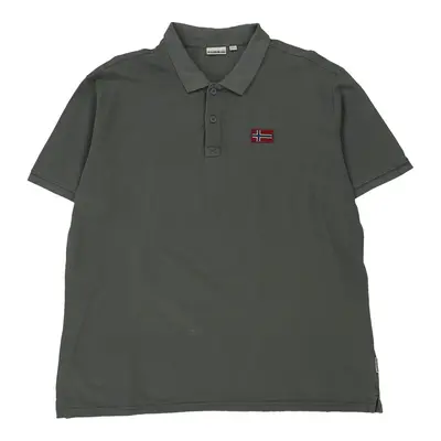 Napapijri Polo Shirt - 3XL Grey Cotton