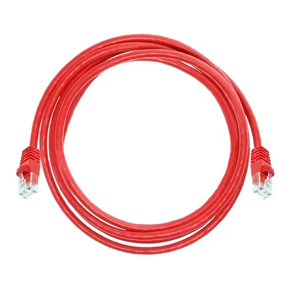 2141 Monoprice Cat5e Ethernet Patch Cable Snagless RJ45 Stranded 350MHz UTP Pure Bare Copper Wire 24AWG 7ft Red