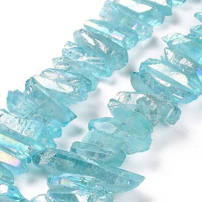 Natural Quartz Crystal Points Beads Strands