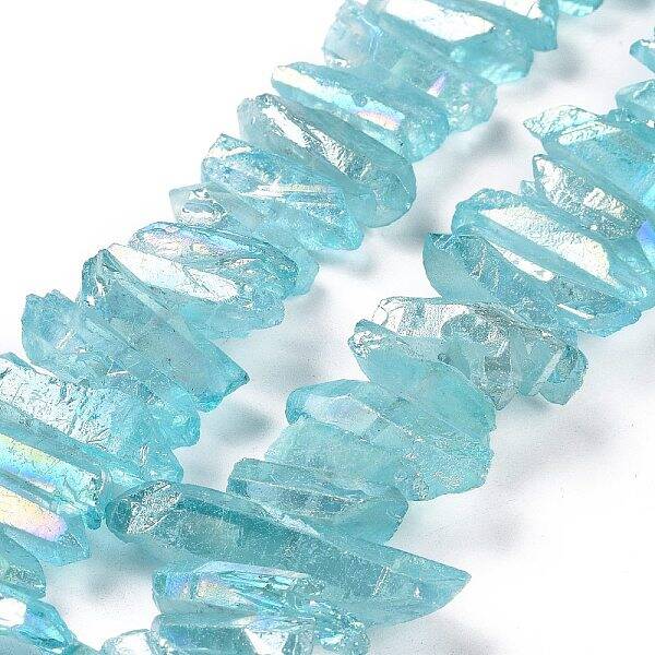 Natural Quartz Crystal Points Beads Strands