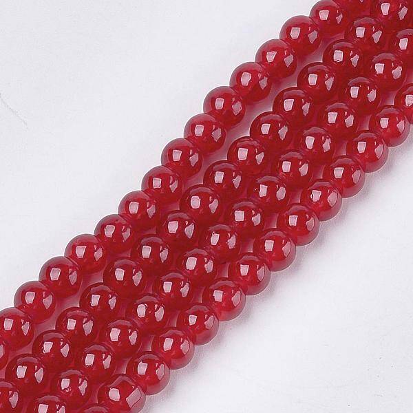 Baking Painted Crackle Glass Bead Strands