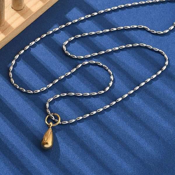304 Stainless Steel Geometric Pendant Necklaces for Women