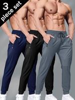 Men's 3 piece Drawstring Waist Athleisure PantsCasual Style Comfy Pocket Trousers for Daily Wearants for Men,Streetwear Men's...