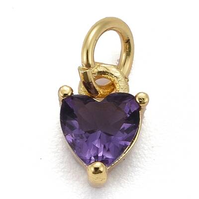 Brass Micro Pave Cubic Zirconia Charms