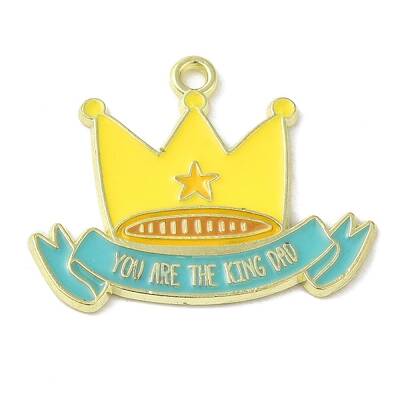 Father's Day Alloy Enamel Pendants