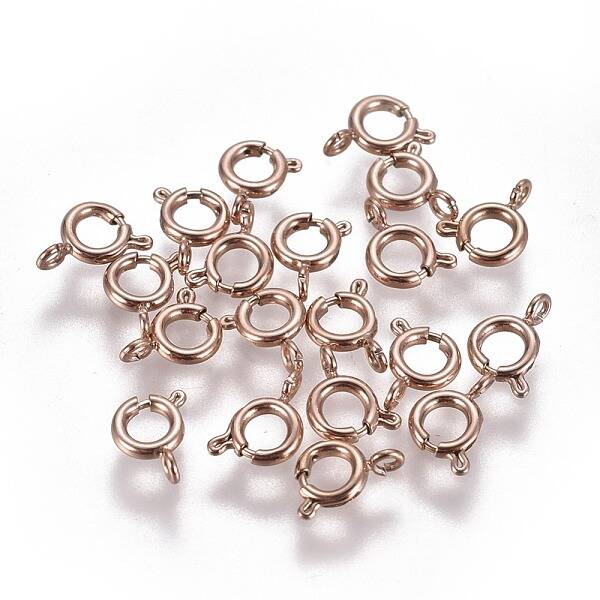Ion Plating(IP) 304 Stainless Steel Spring Ring Clasps