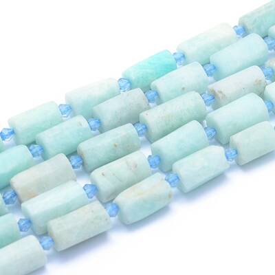 Frosted Natural Amazonite Beads Strands