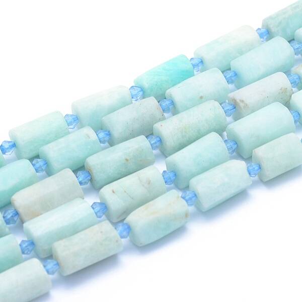 Frosted Natural Amazonite Beads Strands