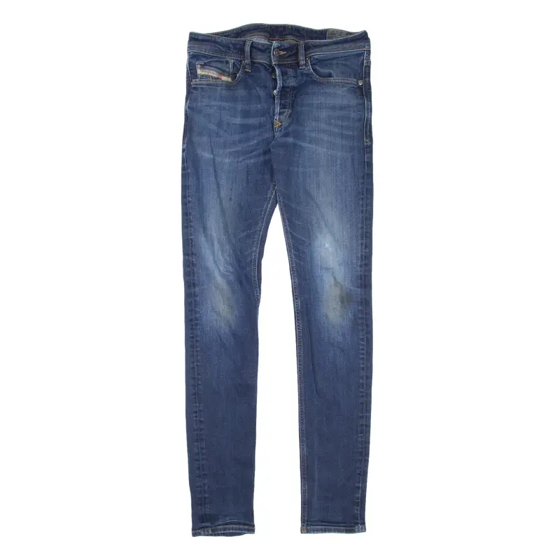 DIESEL Sleenker Jeans Blue Denim Slim Skinny Stone Wash Mens W32 L34