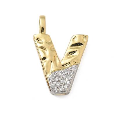Brass Micro Pave Cubic Zirconia Pendants