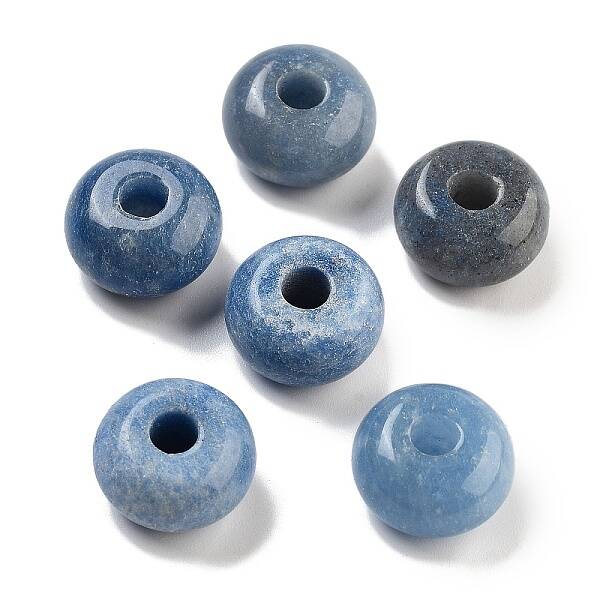 Dyed & Heated Natural Blue Aventurine European Beads