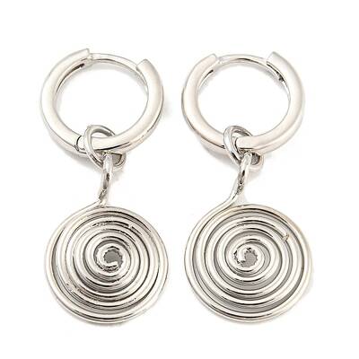 Rack Plating Brass Vortex Dangle Hoop Earrings