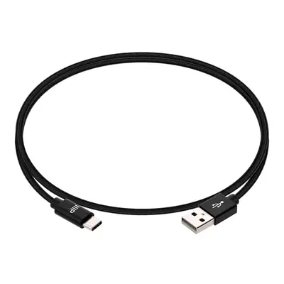 38899 Monoprice Palette Series USB 2.0 USB-C to USB-A Charge and Sync Nylon-Braid Cable 1.5ft Black