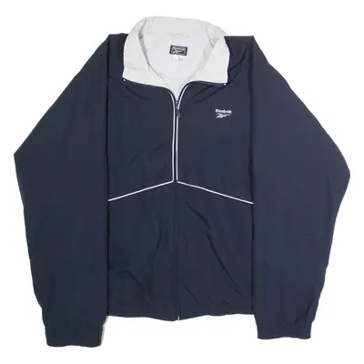 REEBOK Mens Windbreaker Jacket Blue L