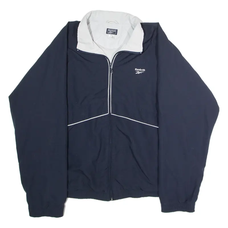 REEBOK Mens Windbreaker Jacket Blue L