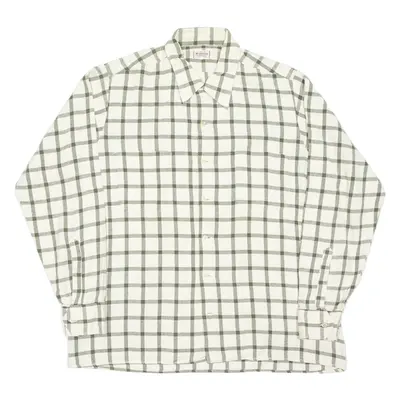 MCGREGOR SPORTSWEAR Mens Flannel Shirt Beige Check Long Sleeve L