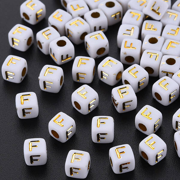 Opaque White Acrylic Beads