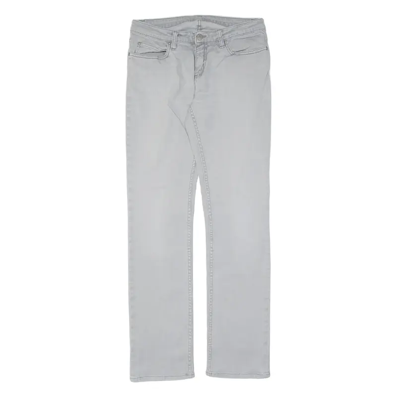 CARHARTT Womens Jeans Grey Regular Straight Stone Wash W30 L32