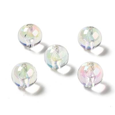 UV Plating Rainbow Iridescent Acrylic Beads