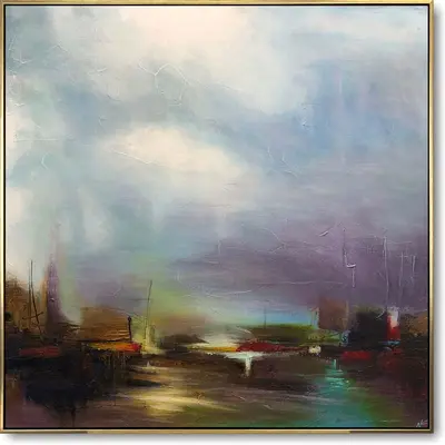 Large Oil Painting Original Canvas Abstract Landscape Painting Texture Painting | MEMORIES