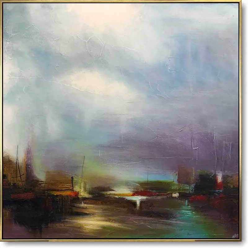 Large Oil Painting Original Canvas Abstract Landscape Painting Texture Painting | MEMORIES