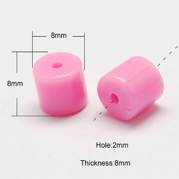 Solid Colour Acrylic Beads