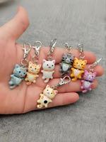 Cute Cat Design Keychain, Cartoon Animal Decor Keychain for Women & Men, Fashion Accessories for Bag & Car Key Decoration, C...